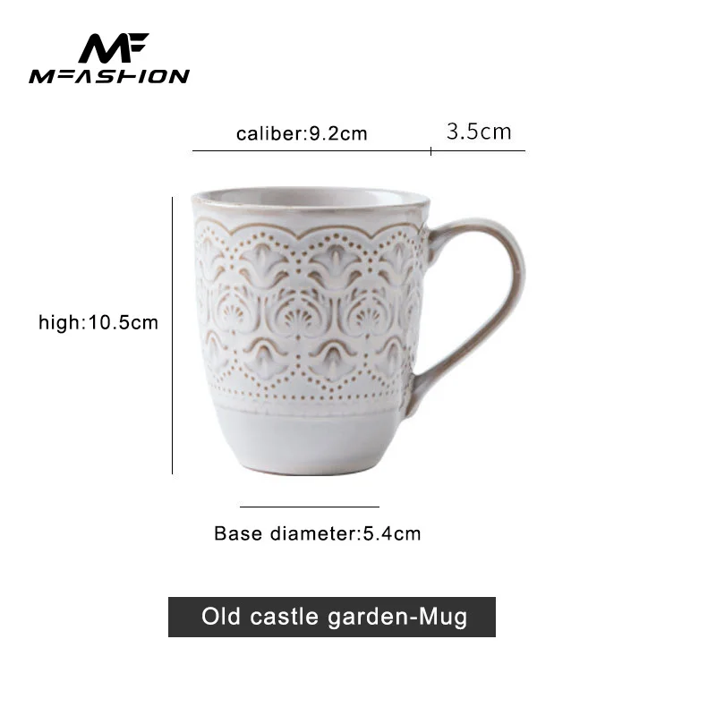 Direct selling American retro ceramic tableware embossed craftsmanship dishes and dishes personalized dishes and bowls wholesale