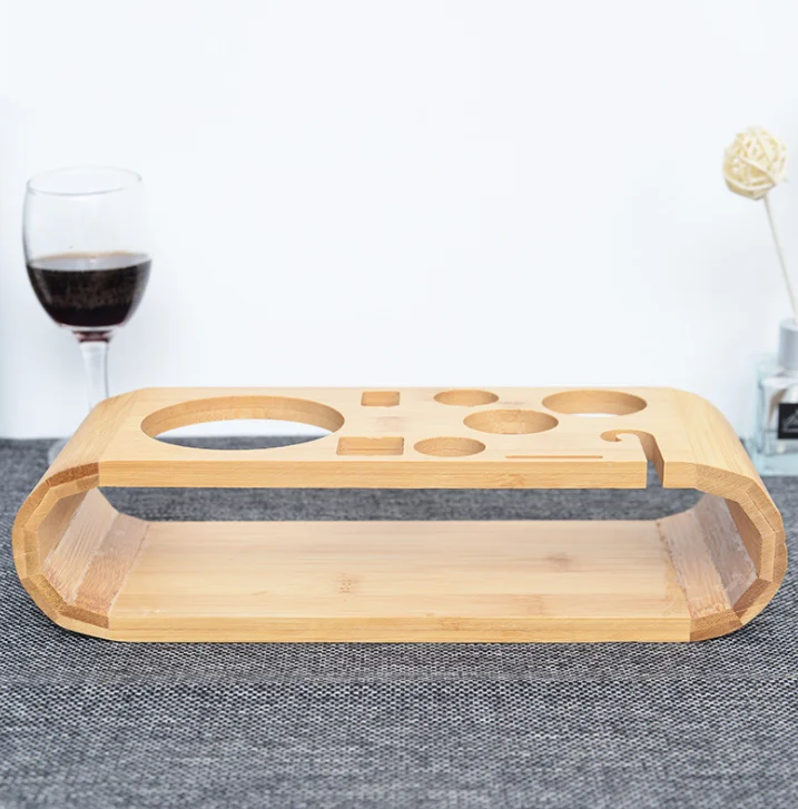 Custom natural wooden bamboo stand Bamboo Bartender Kit Stand