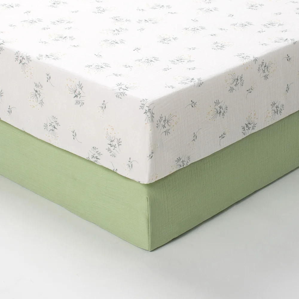 Простыни для детской кроватки 2 упаковки