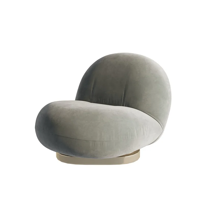 Hot Sale White Fabric Inflatable Lounge Lazy Sofa Moon Chair For Living Room