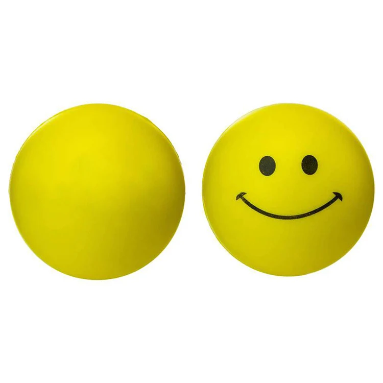 Wholesale High Quality Cheap Smiley Face Stress Reliever Ball with Custom Printed Logo
