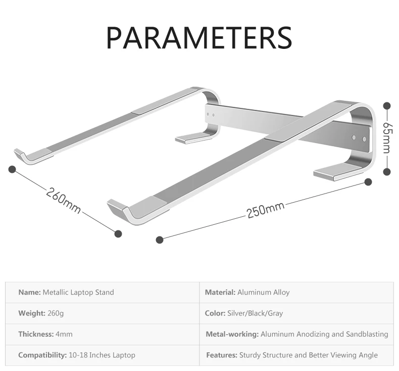 Регулируемая алюминиевая подставка для ноутбука портативный держатель для ноутбука для Macbook Pro iPad Air подставка для компьютера планшета охлаждающий кронштейн