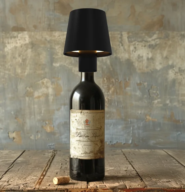 Touch sensor Home Decorative Dimmable light Outdoor waterproof Battery USB Charge led Wine Bottle Farmhouse Table Lamp