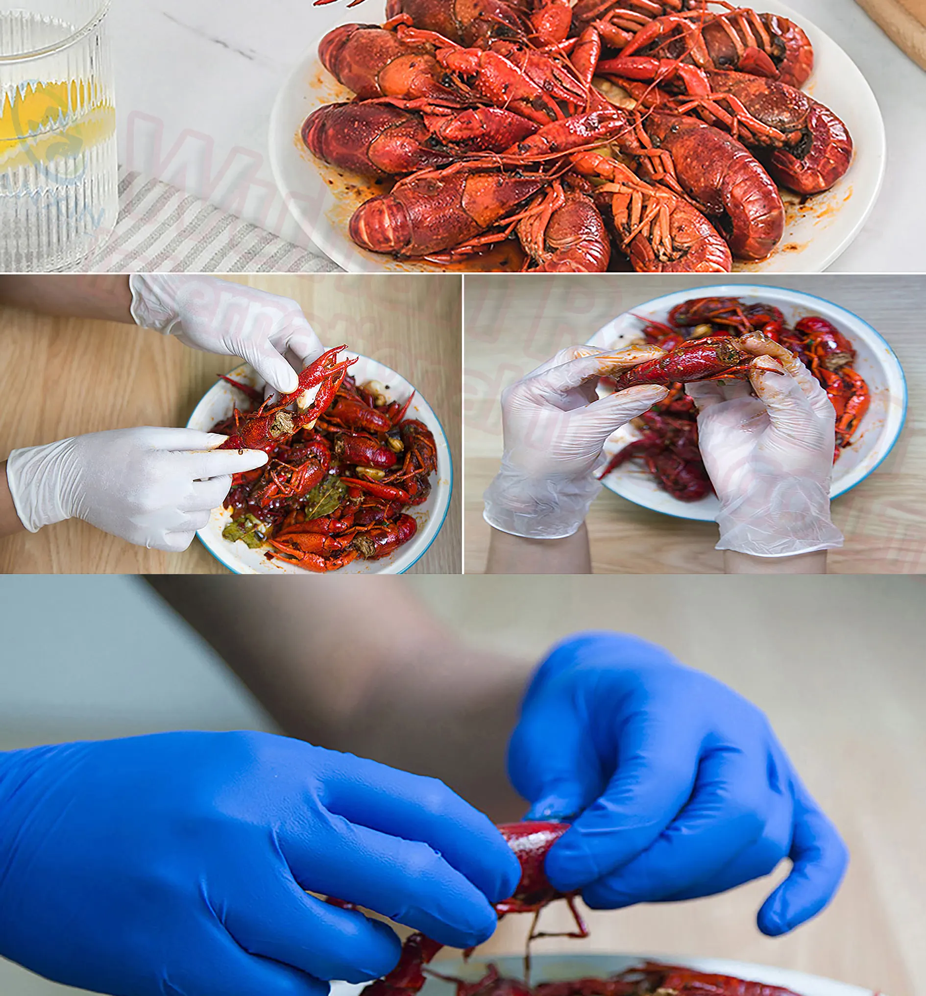 Disposable Blue Nitrile Glove Heavy Duty Work Examination Medical Nitrile Gloves