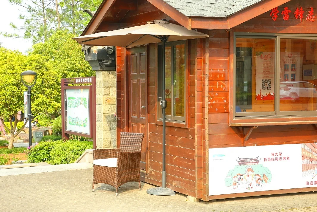 Wall Patio Uv Proteccion Led Solar Umbrella Windproof Half Round Commercial Cafe Restaurant Outdoor Furniture Modern