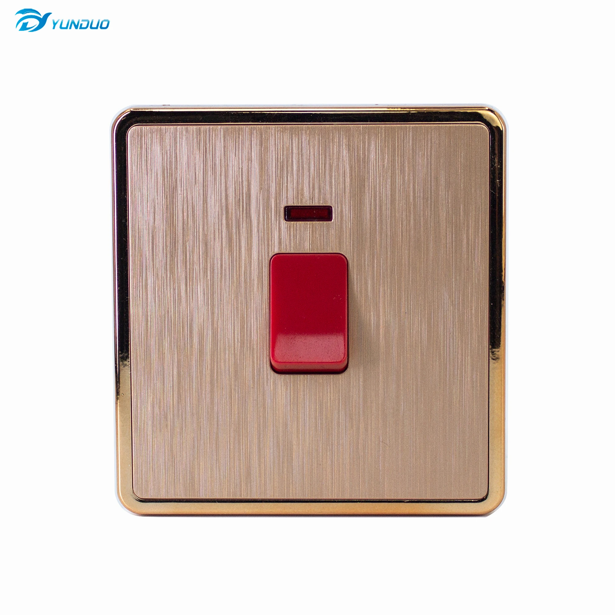 YUNDUO High Quality Factory Direct 45A Electric Cooking Wall Switch Light Switch Color Big Button UK 25V For Home&Hotel