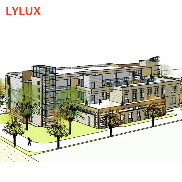 Easy construction steel structure prefab buildings prefabricated school, elementary school, children centre, kindergarten