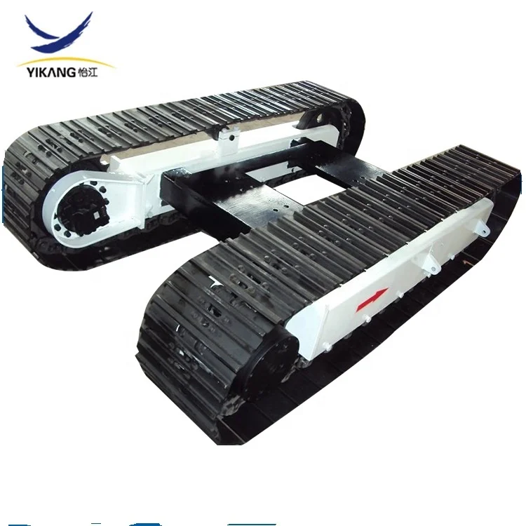 2 tons scalability rubber track undercarriage  for small crawler spider lift crane robot