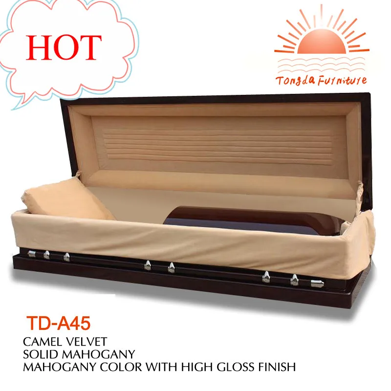 TD--A45  Funeral coffin moderate price wooden caskets online high quality best choice