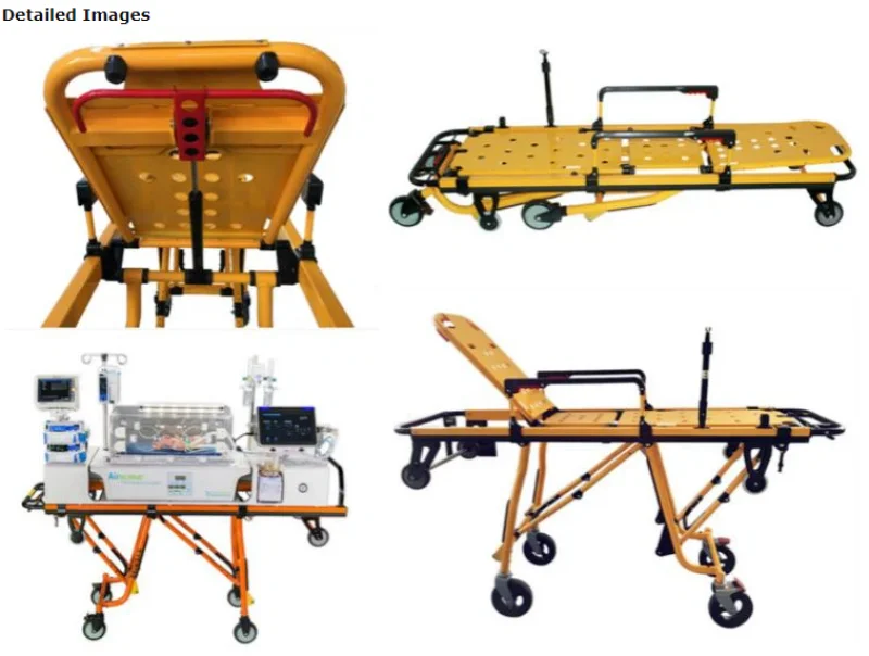 Ambulance emergency stretcher Automatic Loading Collapsible Ambulance Stretcher Wheeled for Patient Transfer