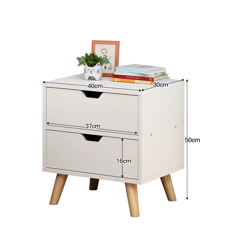 Modern minimalist night stand storage cabinet double pumping cabinet for bedroom