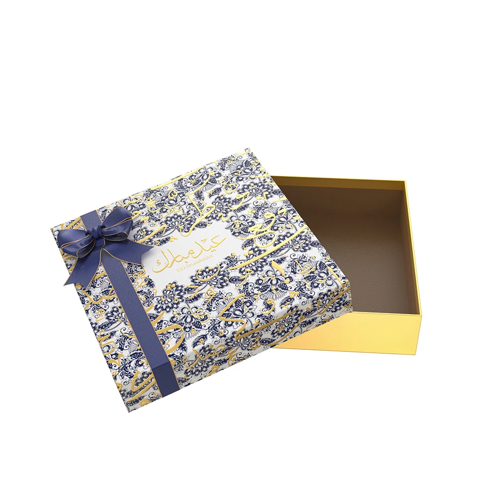 2023 New Arrival Flat Pack Ramadan Decoration Eid Mubarak Candy Packaging Gift Boxes For Id al-Adjha