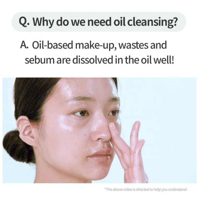 Korean Daily Makeup Facial Cleanser Pore Control and Blackheads Removal Cleansing Oil Vegan Amino Acid Gel for Dry Oily Skin