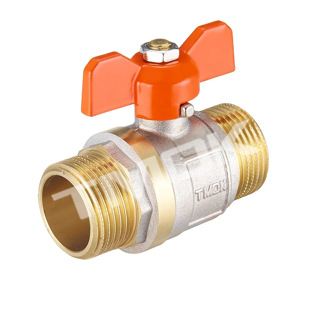 Factory Stock brass ball valve price TMOK Brand Size 1/2' to 1' BSP Thread Iron handles with pvc credit insurance support