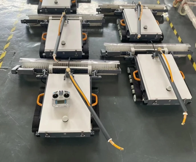 NBK 20 Degree Wireless Control Solar Panel Cleaning Robot remote control Solar Panel Cleaning Machine Track-type  Cleaning Robot