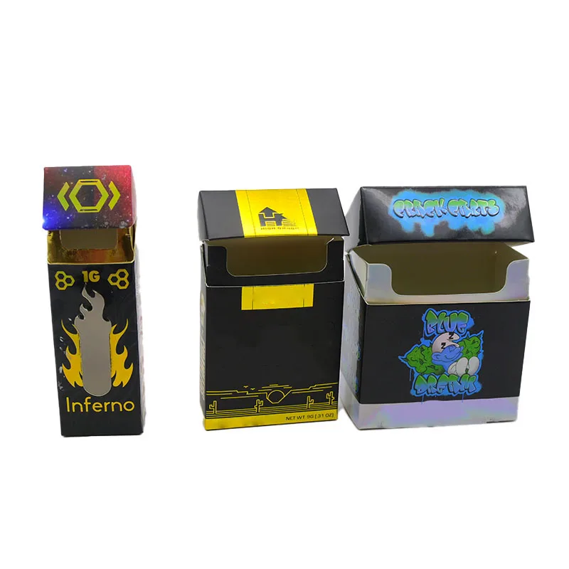 Custom Printed 300gsm Paperboard Cardboard Cigarette Box Packaging Case Disposable Paper Box For Cigarette