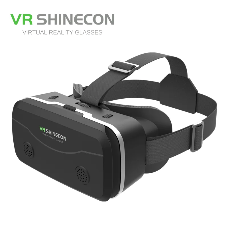 VR SHINECON Pupil Distance Adjustable Education VR Glasses IMAX 3D Video Glasses with Headphones