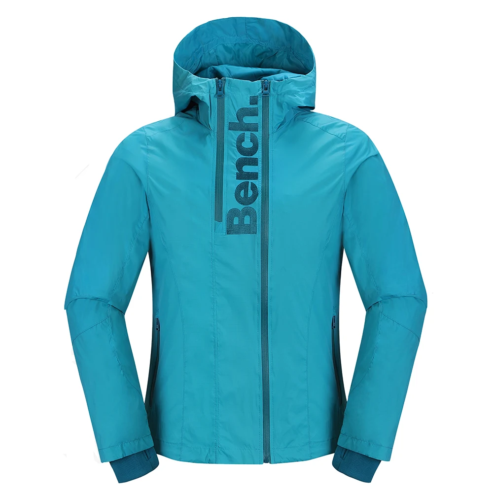 Custom casual ladies outdoor sports windbreaker zip nylon women hooded waterproof hiking jacket