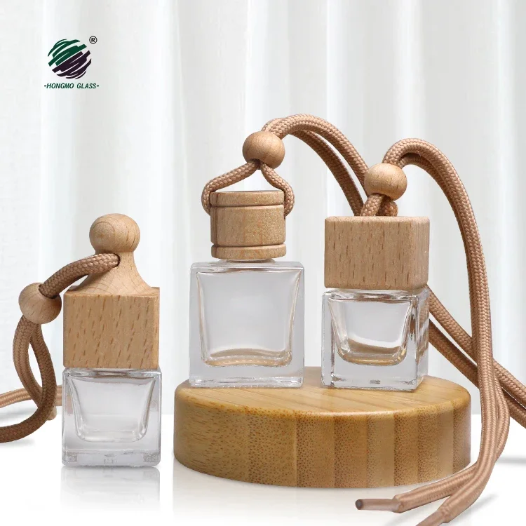 8ml 10ml Empty Glass Car Air Freshener Perfume Bottle Car Diffuser Bottle car air hanging diffuser perfume bottle with wooden