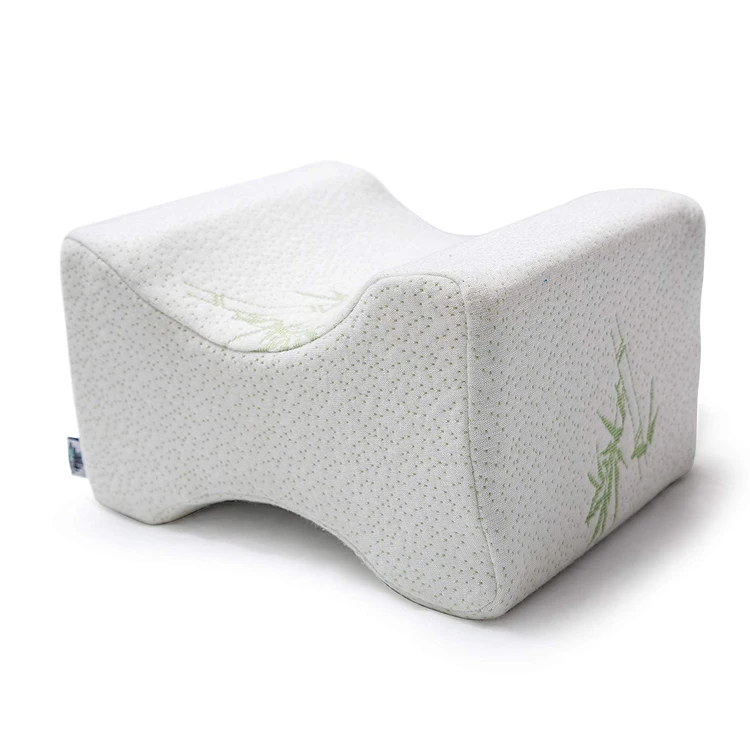 Orthopedic Memory Foam Knee Leg Pillow for Side Sleeper with Washable Cover