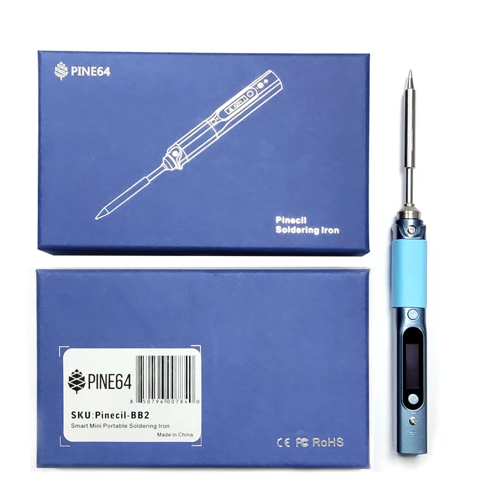 Pine64 Open Source Programming Portable Mini Smart Soldering Iron Pinecil-BB2 BC2 KU C1 ILS Tip With Antistatic Wire