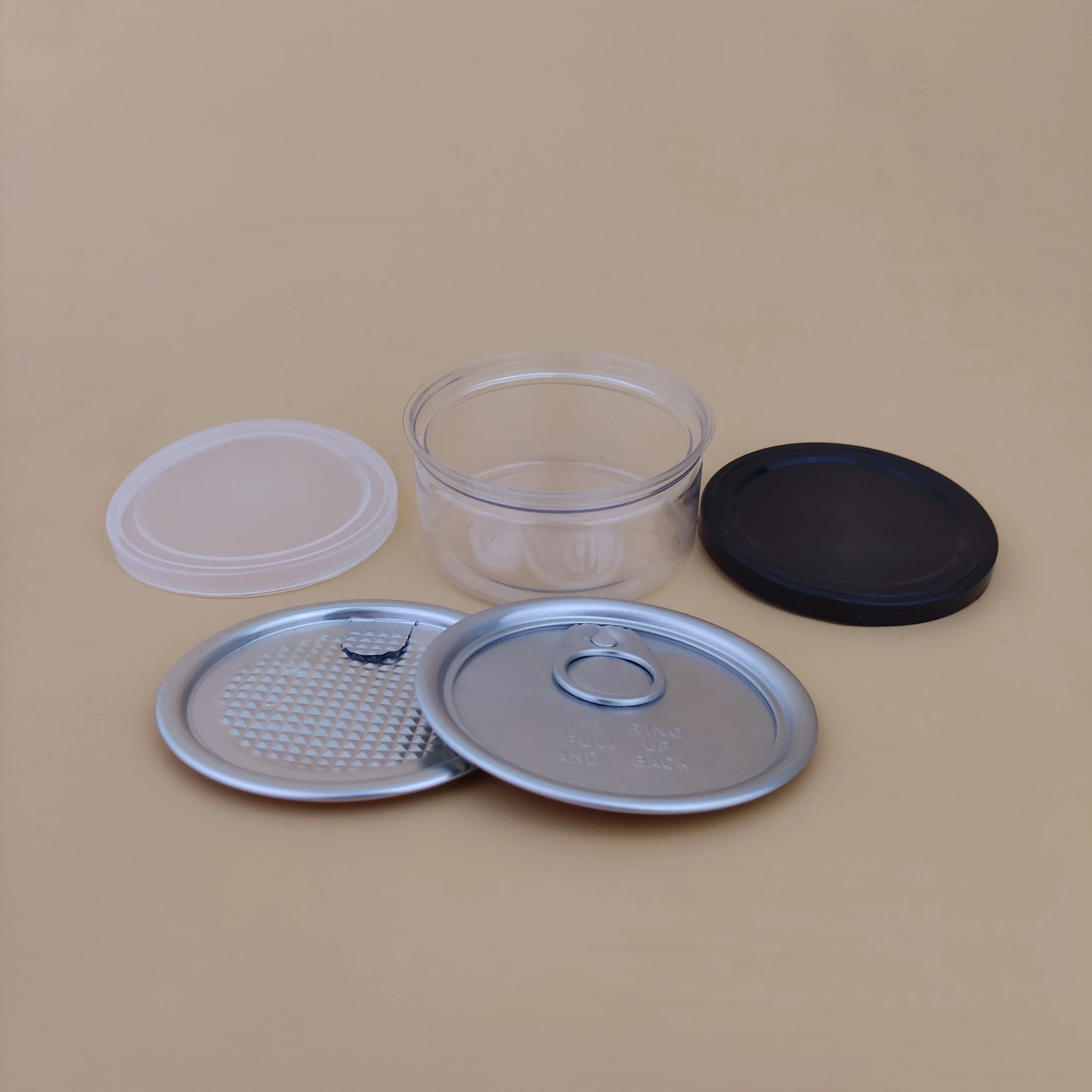 Банки из прозрачного пластика, 100 мл, 3,5 г, 35 Кали, пресситин, тунец, skittles, жестяная коробка