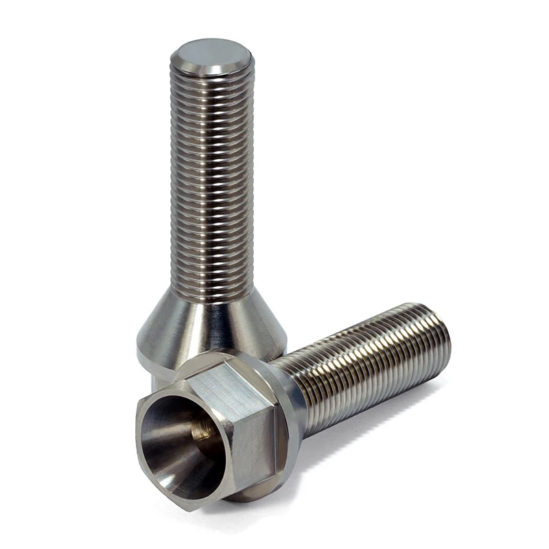 Factory Price Auto Fasteners High Quality Customized Cnc Machined Titanium Lug Bolt Hex Car Wheel Lug Wheel Bolt Nut Bolt