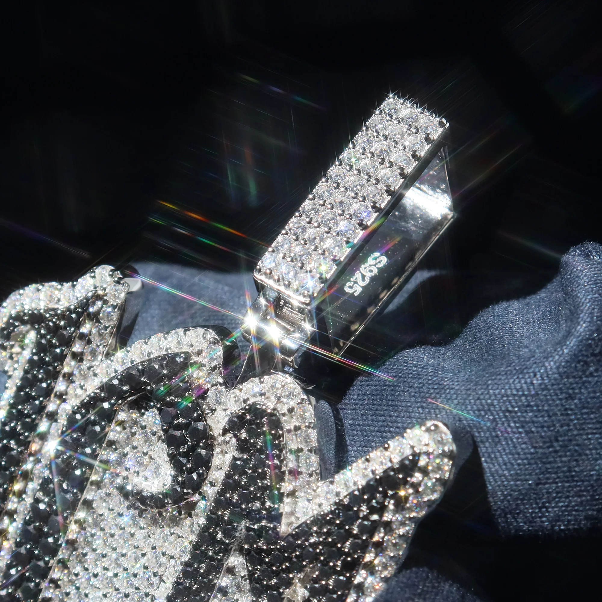 Hip Hop Jewelry Iced Out Letter Name Pendant Two Tones Two Layers Pass Diamond Tester VVS Moissanite Luxury Custom ICM Pendant