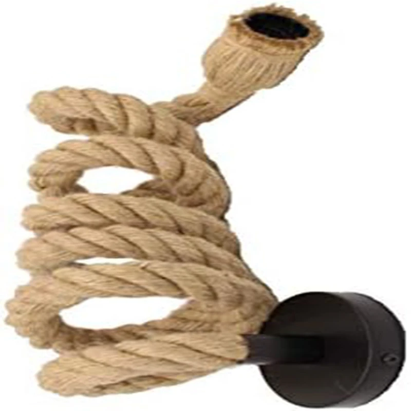 Vintage Jute Rope lampholders Edison bulb E27 Pendant lamp holder