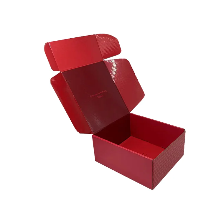 Eco luxury 12x9x4 red a4 holographic glossy logo cheap literature subscription postal mailer packaging boxes for sale