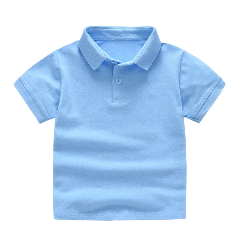 2023 new style summer children boys girls polo t-shirts for kids blank custom logo  plain t shirts kids polo shirts