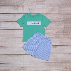 Baby clothes suit summer baby boy clothes suit T-shirt short 2 pieces of casual cotton spring