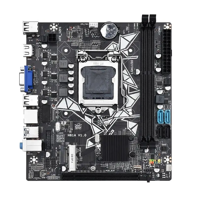 Комплект материнской платы H81 со слотом LGA 1150 поддержка процессора i3 4130 DDR3