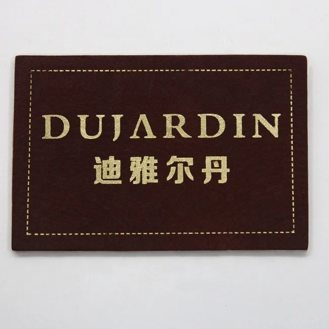 Fashion Custom Brand Name Logo PU Leather Label and Patches for Denim Jeans