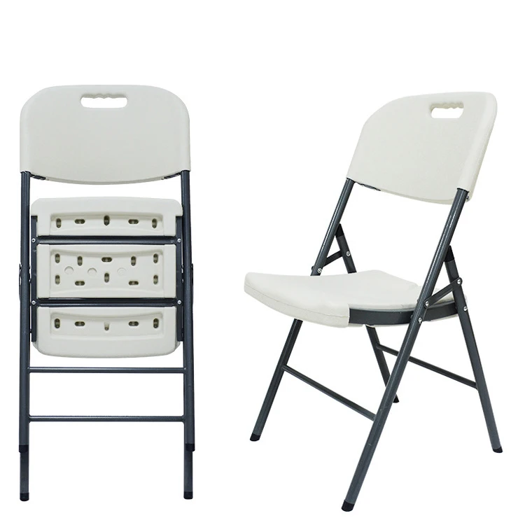 Chaise Sillas Plasticas Sedia Da Campeggio HDPE Panel 5 cm 4.5KG White Event Party Folding Camping Plastic Garden Beach Chairs