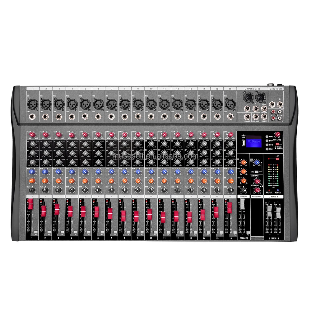 EIF//CT16 Professional Audio DJ Sound System 16 Channel Audio Digital Mixer with Bluetooth Studio Mixing Audio Console
