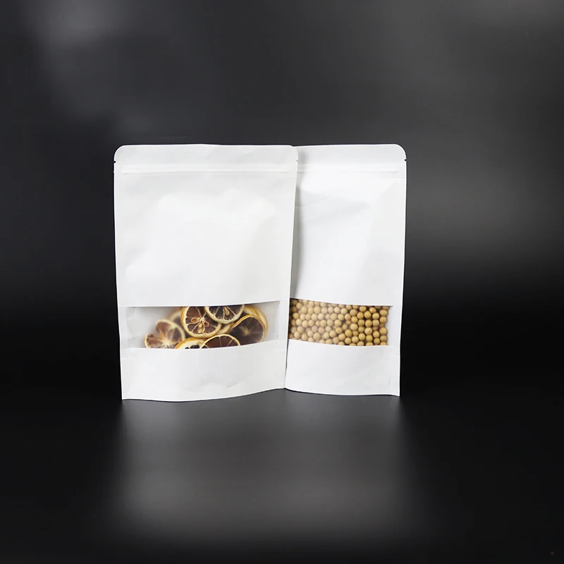 Custom Biodegradable Snack Plastic Packing Zipper Bag Organic Food Stand Up Pouch Bags With Window