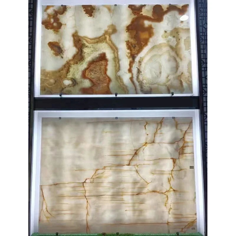 High Quality Polished White Onyx Marble Tiles Backlit Translucent Natural Stone Wall Panel Onyx Marble Slab