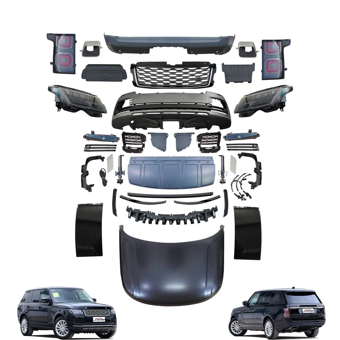 BodyKit For Range Rover Executive SC 2013 2014 2015 2016 2017 upgrade to Racing 2020 OEM Style Front+Rear Bumper+Grille+Hood