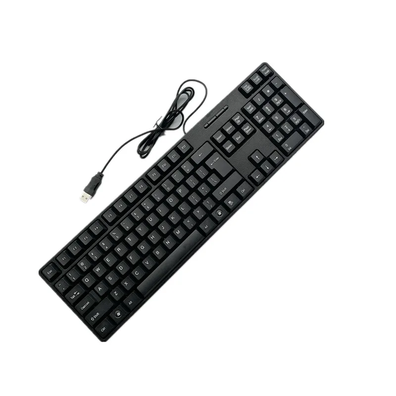 Custom Logo French Russian Black Office All In One Usb Key Board A Teclados Para Spanish Arabic PC Computer Wired Keyboard