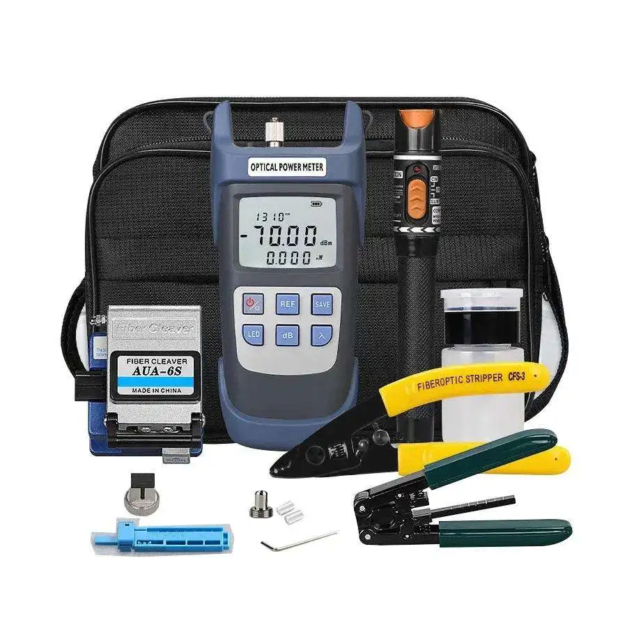 10KM FTTH Optic Tool Kit Fiber Optical Power Meter -70 +10dBm Visual Fault Locator Fiber optic test pen 10km 1/30/50MW