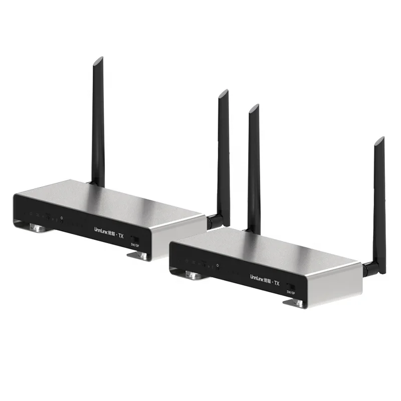 Unnlink Wireless KVM HDMI 1080P60Hz Full HD extender 200m/656ft Transmitter and Receiver Loop-out ODM OEM