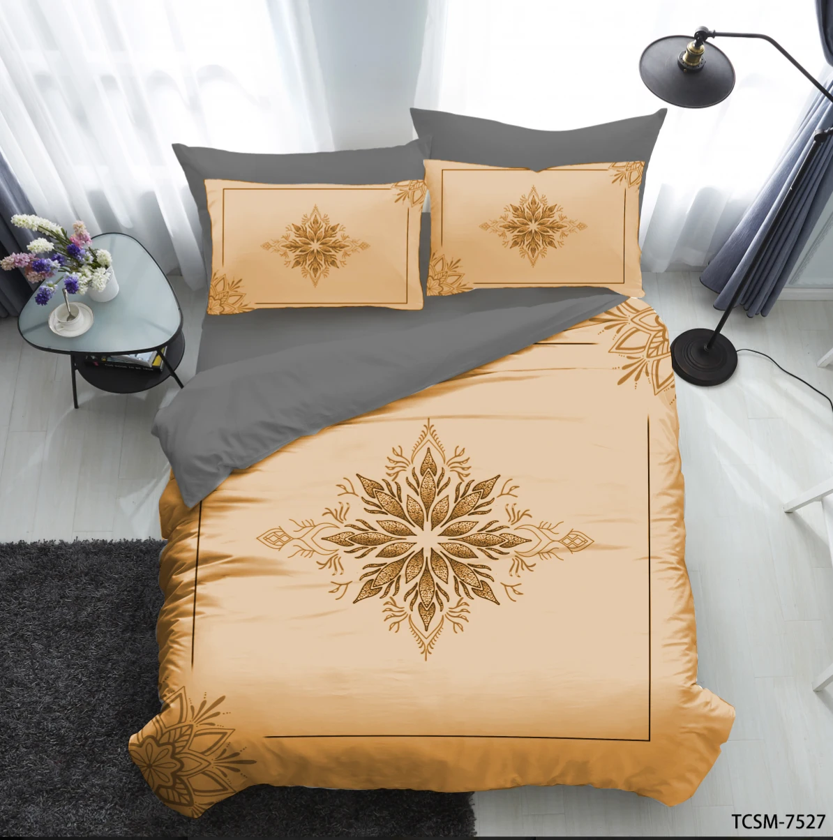 Wholesale high quality bohemian style faddish pattern printed pillow case duvet cover bed sheet bedding set 4pcs