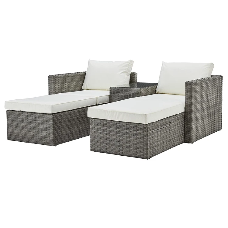 Patio Outdoor Corner Garden Furniture Wicker Rattan Antique Sofa Set