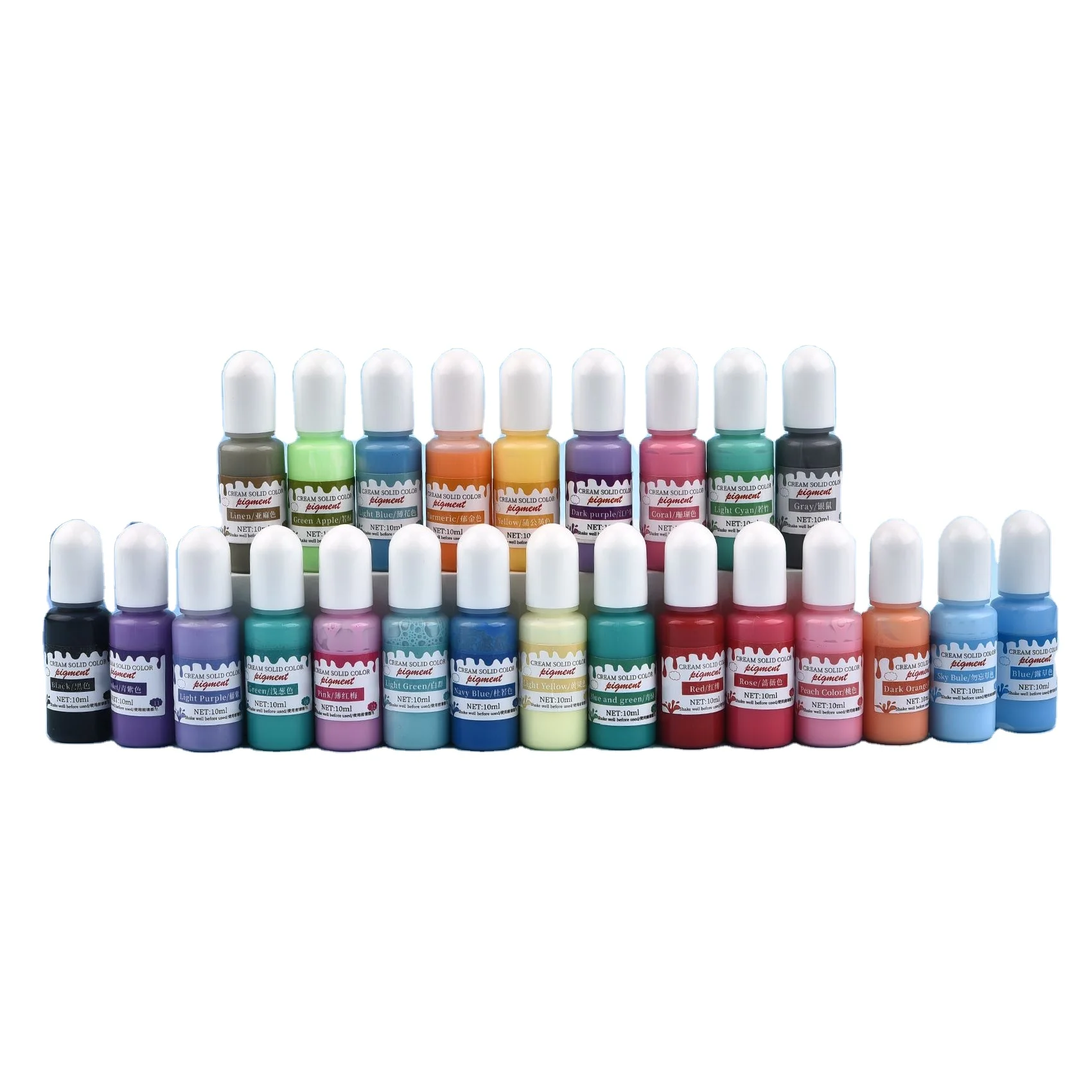 
10g UV hard 24 Macaroon Solid colors resin diy pigmented ink for tumbler crafts epoxy resin pigment 