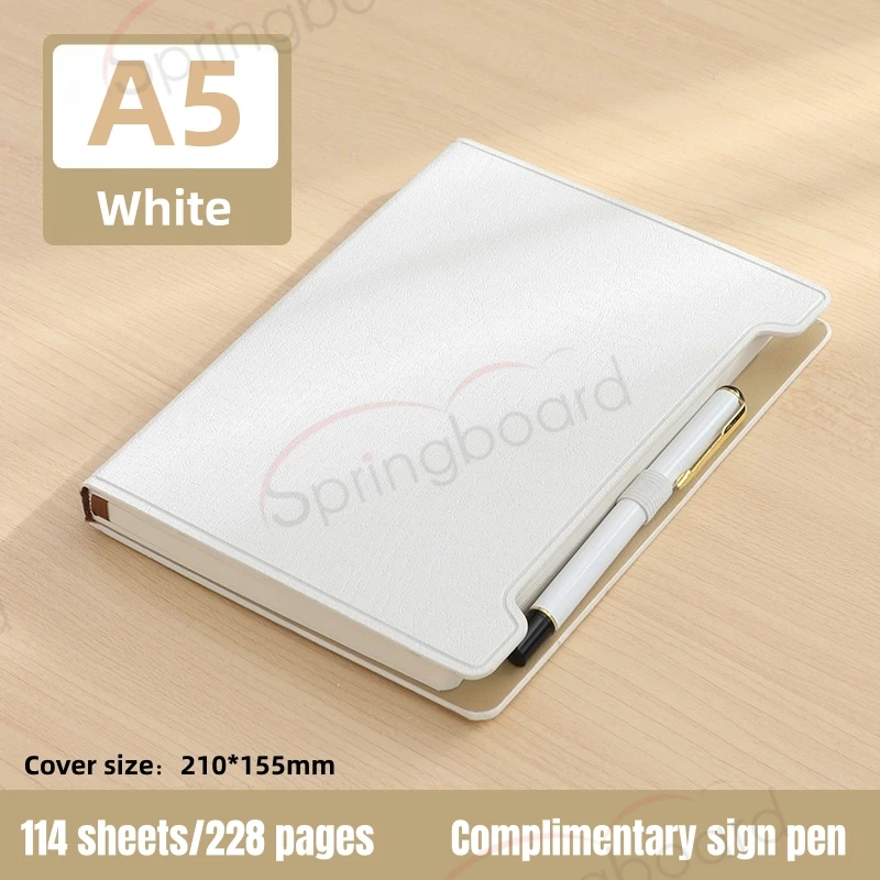 A5 B5 Business Notebook with Pen Holder Customization with Logo Assorted Cover Materials and Designs