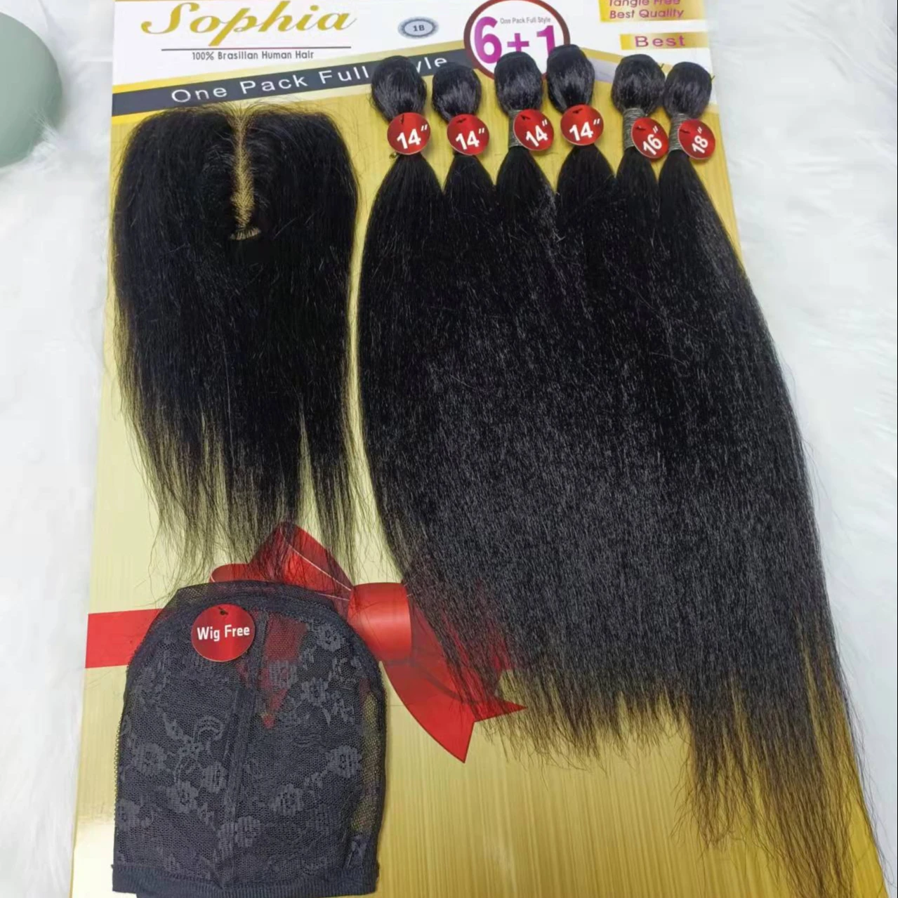 First Beauty Sophia brazilian hair bundles made up by several length bundles human hair bundles set