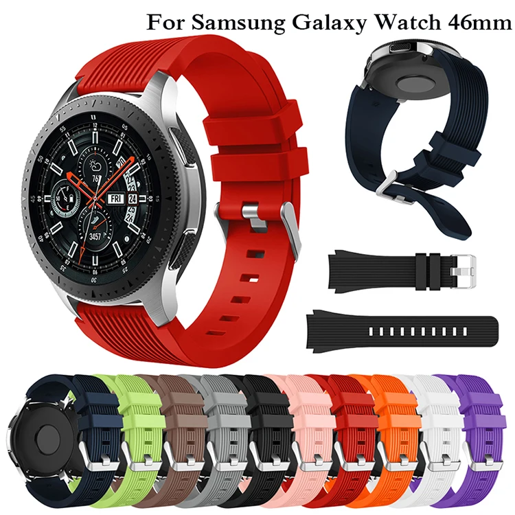 Custom S-S010 Hot Sale 22mm Soft Sport Rubber Silicone Watch Band Strap For Samsung Galaxy Watch 4 Classic 46mm Designer Band