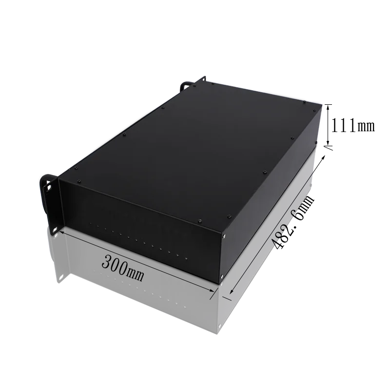Hongfa Custom rack mount electronic cabinet case aluminum material 19 inch 2u server chassis metal case