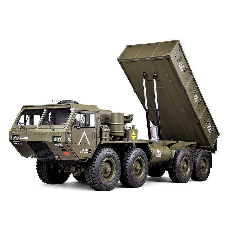 P801 Модернизированный 1/12 2 4G 8X8 EP RC автомобиль армия США военный грузовик грузоподъемностью 5 кг самосвал HG P803A
